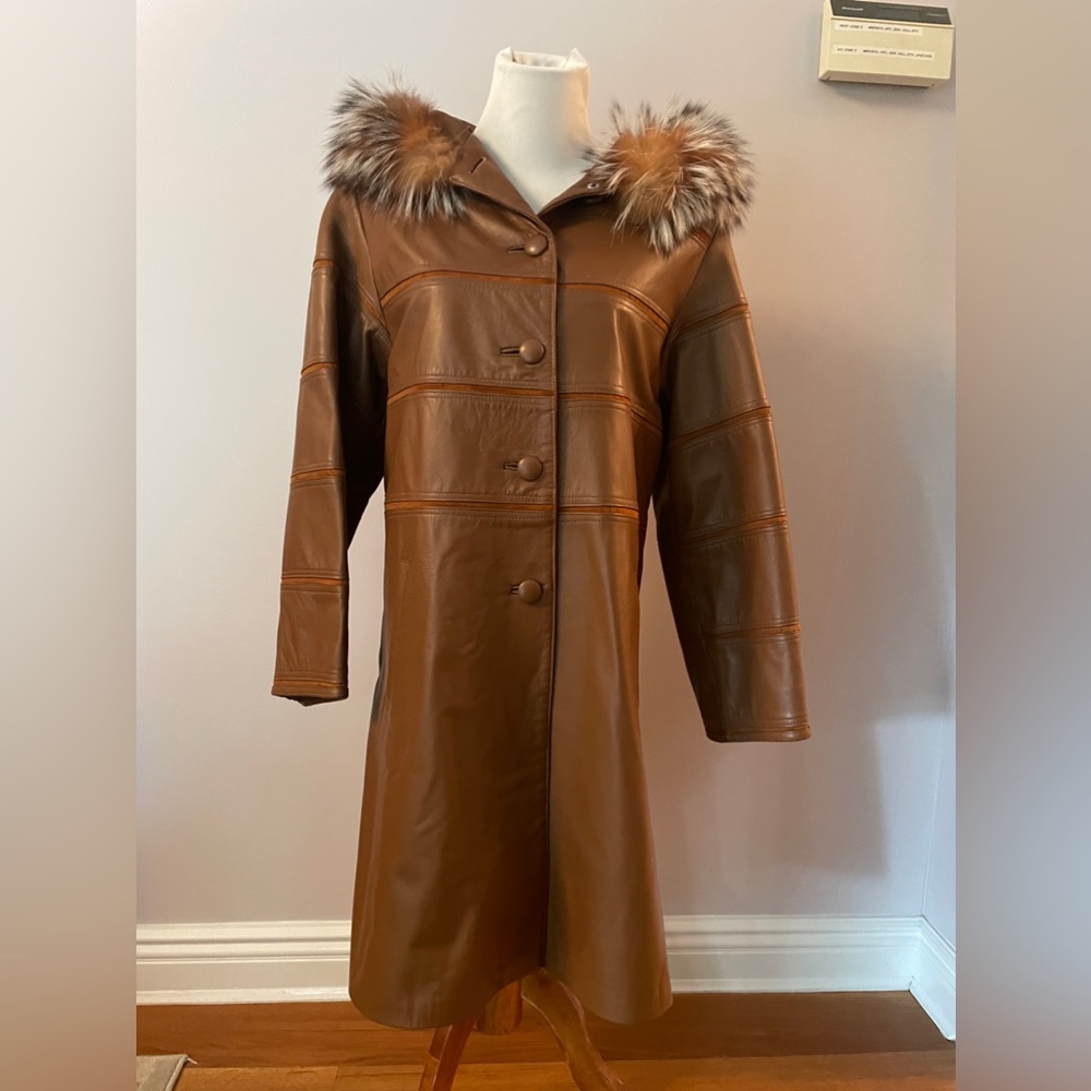 Real Leather and Fur jacket. Like New condition